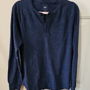 GAP Dark Blue Long Sleeve Henley